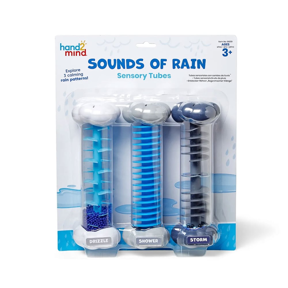 Learning Resources Сензорни бутилки, звуците на дъжда, 3 броя