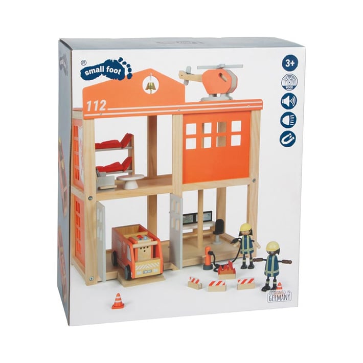 Small Foot Пожарна станция, с аксесоари, голяма, 45 х 25 х 50 cm