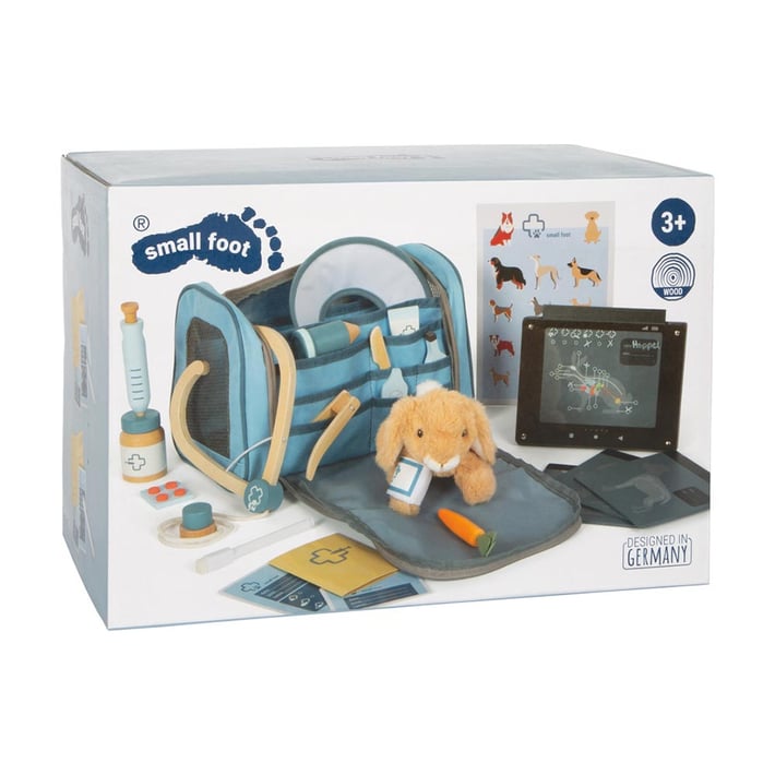 Small Foot Ветеринарна чанта, с медицинско оборудване и зайче