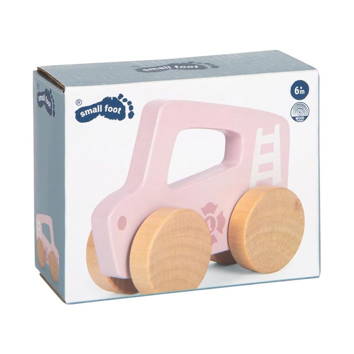 Small Foot Количка за бутане, дървена, розова