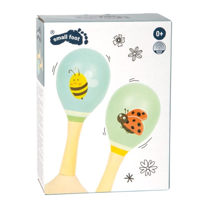 Small Foot Маракаси Tiny Friends, дървени, 2 броя