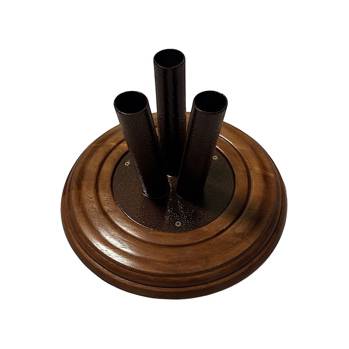 Стойка за знаме, дървена, за 3 знамена с размери 120 x 70 cm