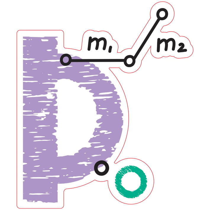 STEM Стикер, Математика и информатика - Математика, комплект D7, 50 cm, стикер 8