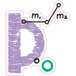 STEM Стикер, Математика и информатика - Математика, комплект D7, 50 cm, стикер 8