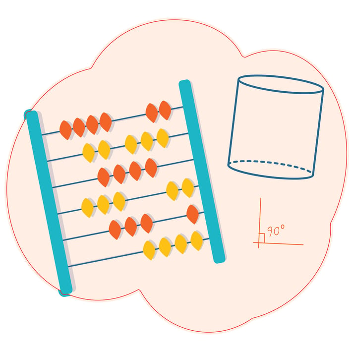 STEM Стикер, Математика и информатика - Математика, комплект D10, 50 cm, стикер 8