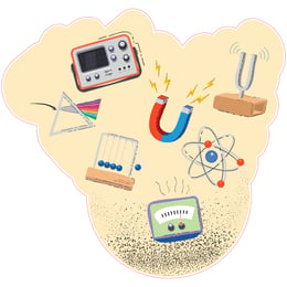 STEM Стикер, Природни науки - Физика, комплект G8, 50 cm, стикер 1