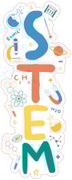 STEM Стикер, Вход СТЕМ зона, комплект J1, 50 cm, стикер 8