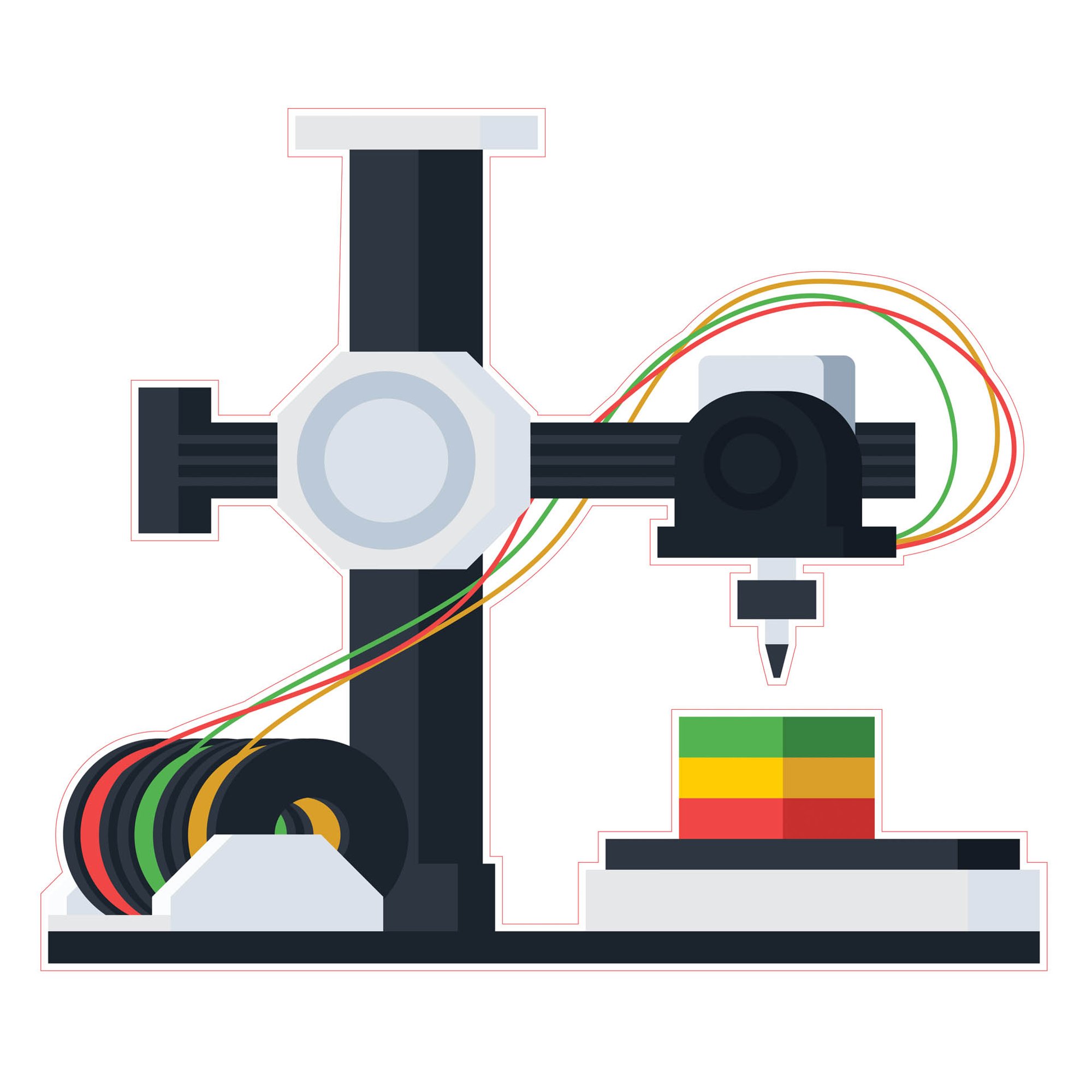 STEM Стикер, Дизайн и 3D прототипиране, комплект А5, 80 cm, стикер 5