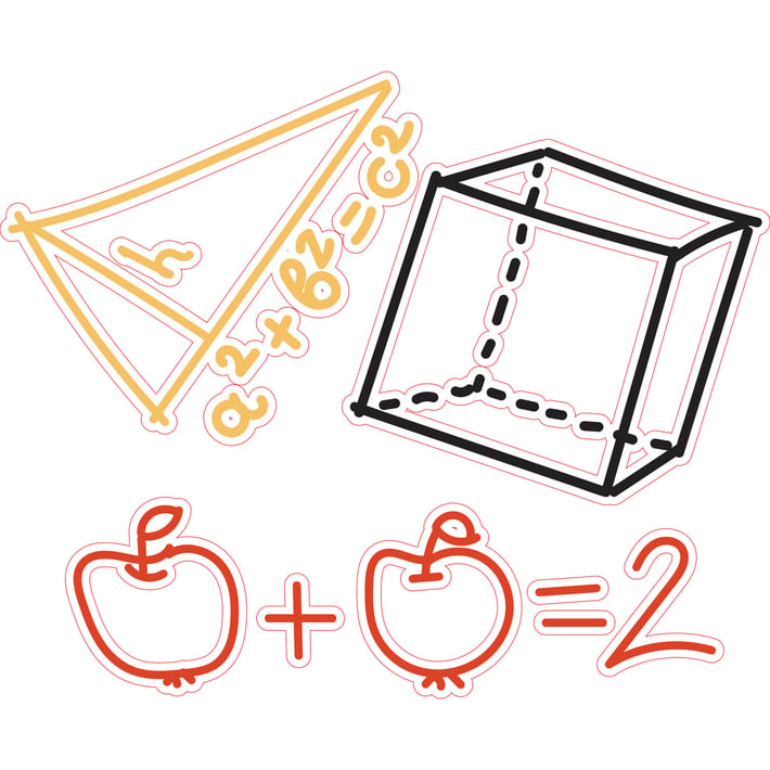 STEM Стикер, Математика и информатика - Математика, комплект D6, 80 cm, стикер 2