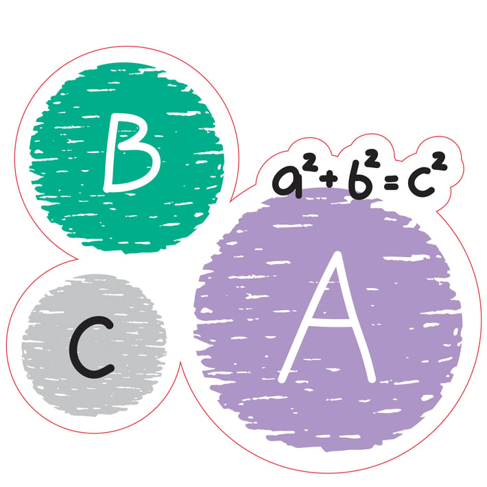 STEM Стикер, Математика и информатика - Математика, комплект D7, 80 cm, стикер 3