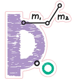 STEM Стикер, Математика и информатика - Математика, комплект D7, 80 cm, стикер 8