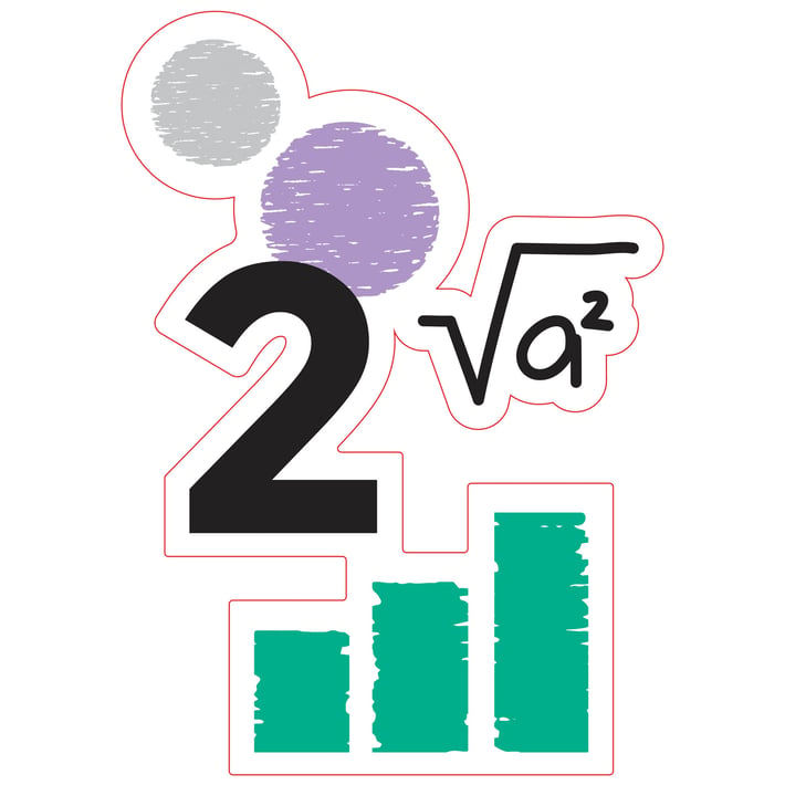 STEM Стикер, Математика и информатика - Математика, комплект D7, 80 cm, стикер 9
