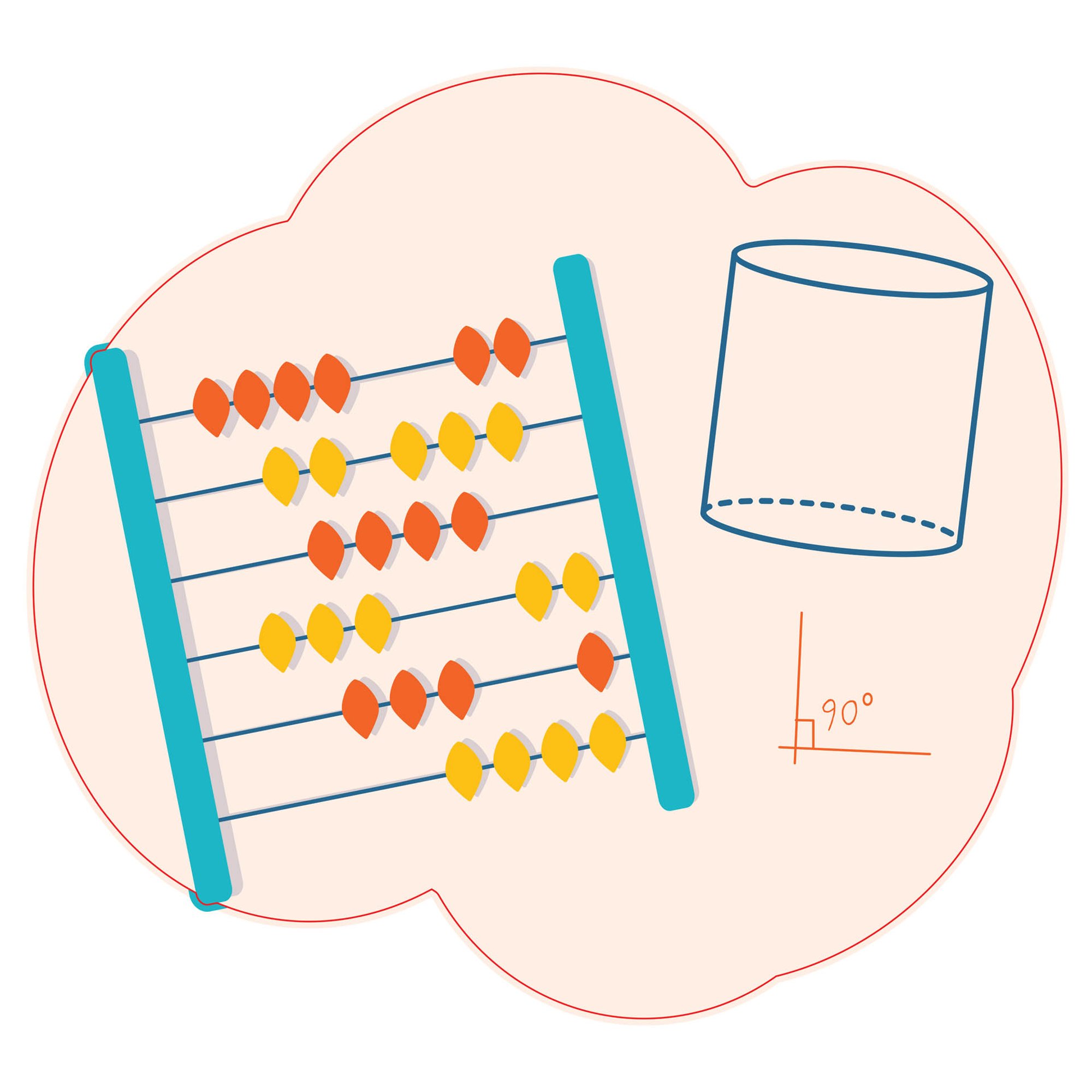 STEM Стикер, Математика и информатика - Математика, комплект D10, 80 cm, стикер 8