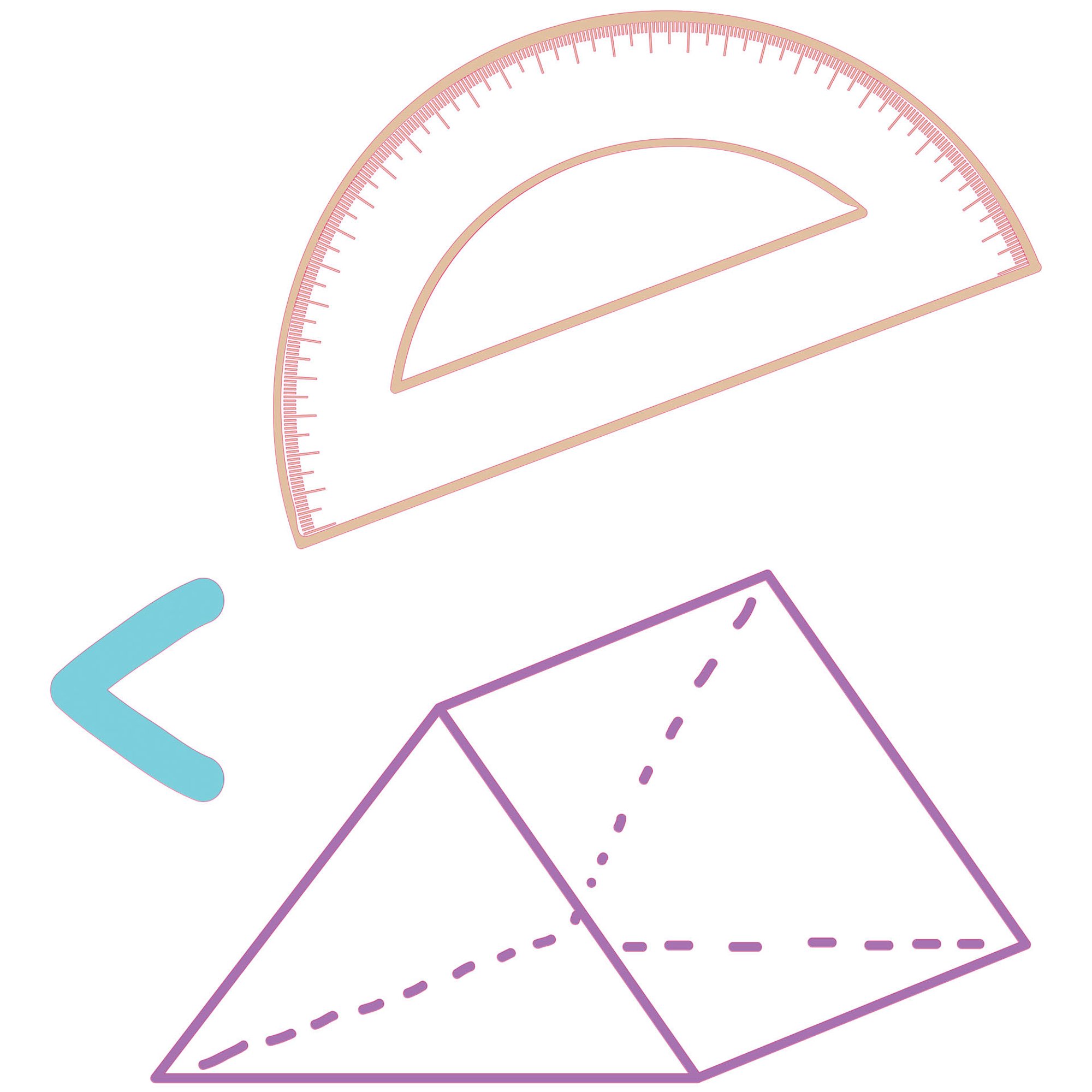 STEM Стикер, Математика и информатика - Математика, комплект D3, 100 cm, стикер 8