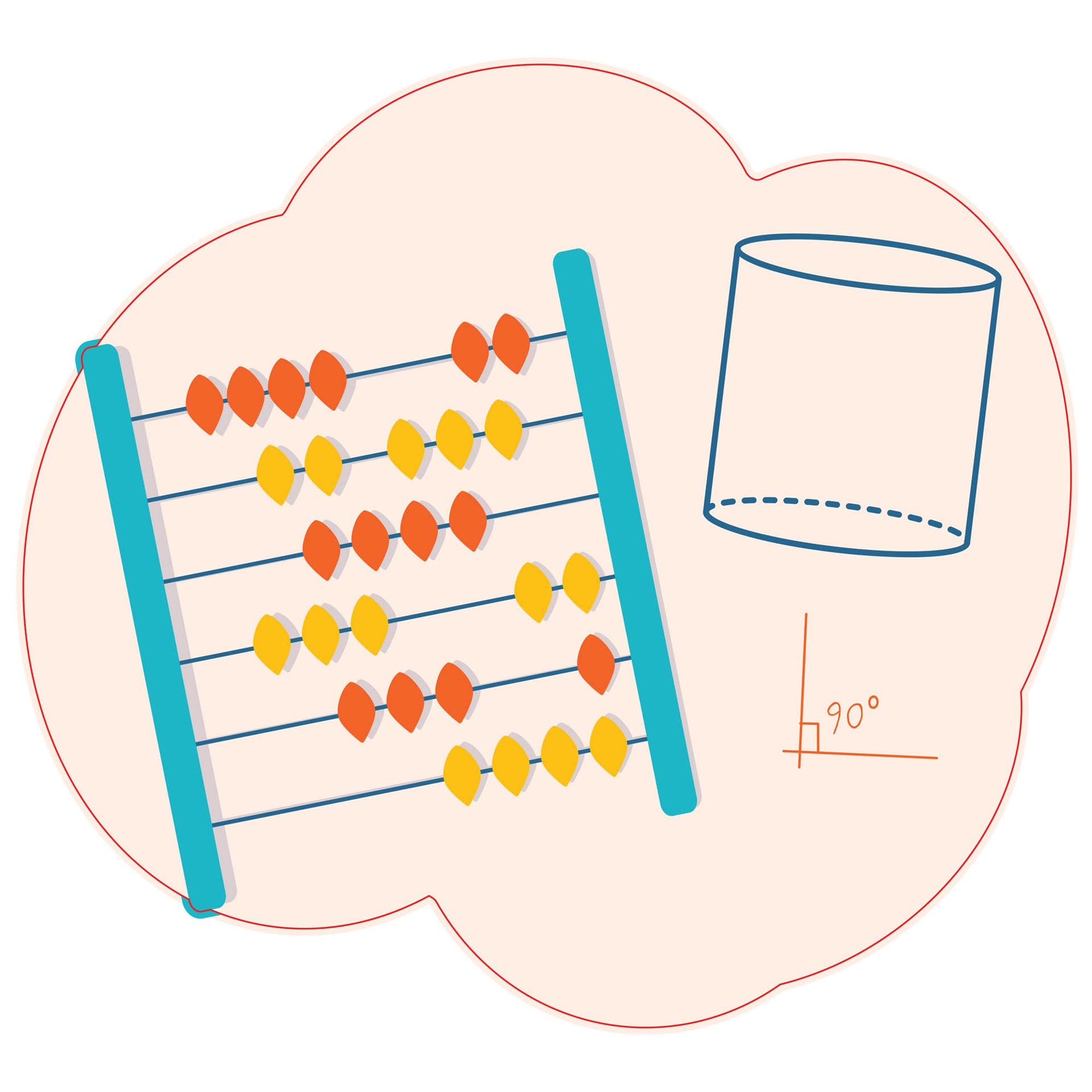 STEM Стикер, Математика и информатика - Математика, комплект D10, 100 cm, стикер 8