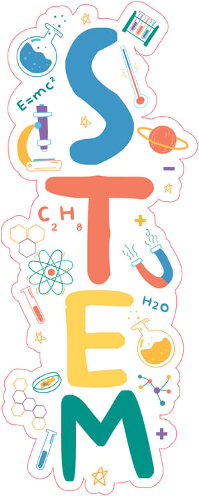 STEM Стикер, Вход СТЕМ зона, комплект J1, 100 cm, стикер 8