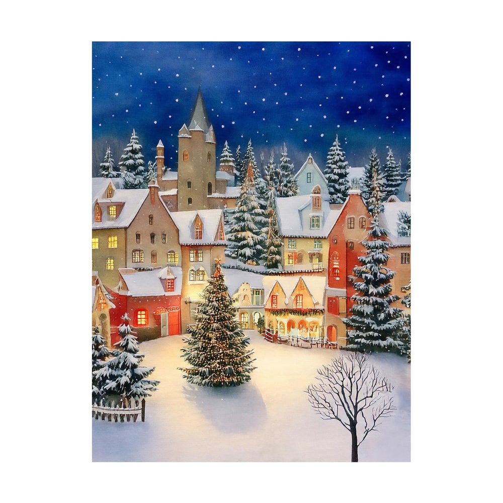 Картичка с коледен дизайн, 11 х 15 cm, с лак и плик, дизайн 1