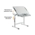 Ергономичен чин и стол RFG Ergo Tech B207, ученически, сив цвят, сглобена мостра