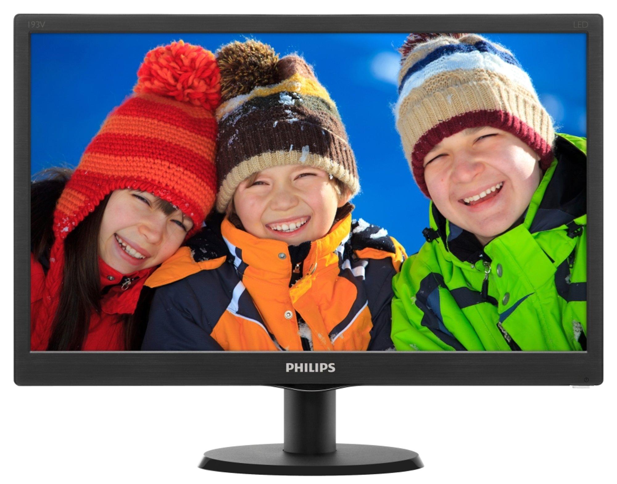 Philips Монитор 193V5LSB2/00, 18.5'', LED, 1366 x 768, 200 cd/m2, 5 ms, VGA, черен