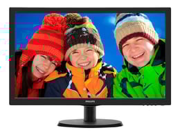 Philips Монитор, 21.5'', LED, 1920 x 1080, 250 cd/m2, 5 ms, VGA, черен