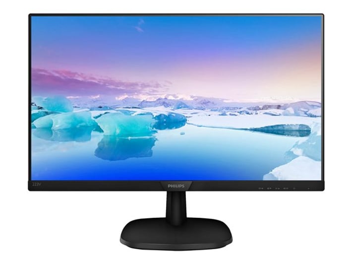 Philips Монитор, 22'', LED, 1920 x 1080, 250 cd/m2, 5 ms, HDMI, VGA, черен