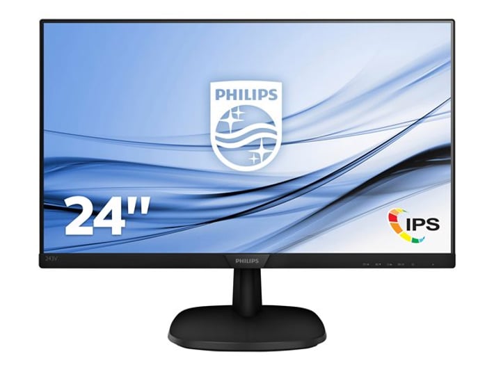 Philips Монитор 243V7QDSB, 23.8'', LED, 1920 x 1080, 250 cd/m2, 4 ms, HDMI, VGA, черен