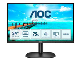 AOC Монитор 24B2XDM, 23.8'', LED, 1920 x 1080, 250 cd/m2, 4 ms, VGA, черен