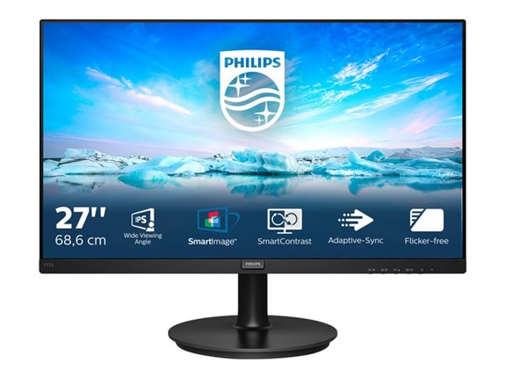 Philips Монитор, 27'', LED IPS, 1920 x 1080, 250 cd/m2, 4 ms, HDMI, VGA, черен