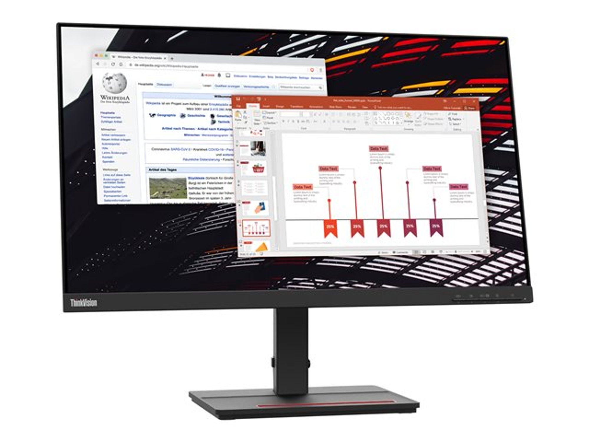 Lenovo Монитор ThinkVision S24e-20, 24'', LED, 1920 x 1080, 250 cd/m2, 6 ms, HDMI, VGA, черен