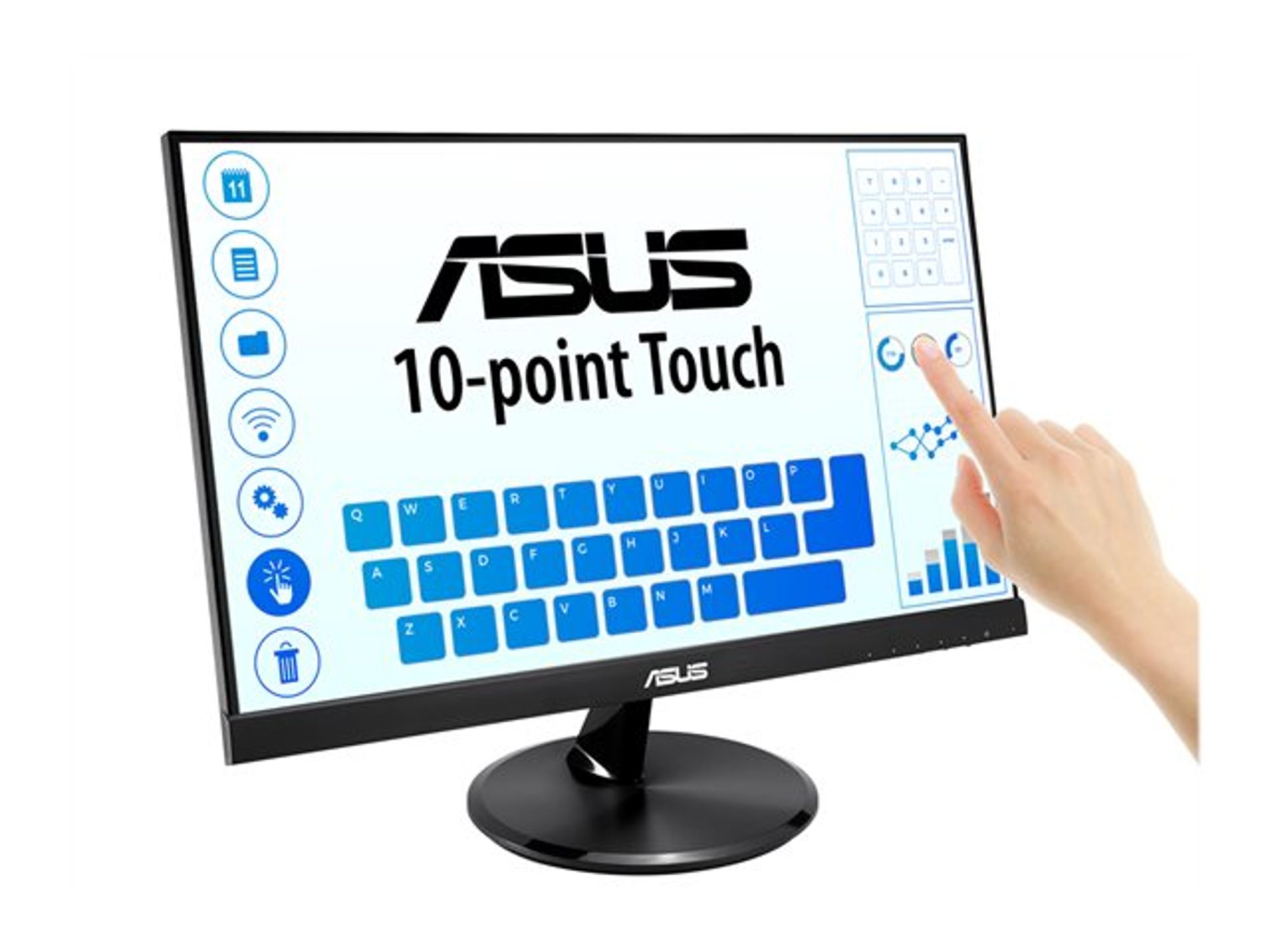 Asus Монитор, 21.5'', IPS, 1920 x 1080, 250 cd/m2, 5 ms, HDMI, VGA, черен