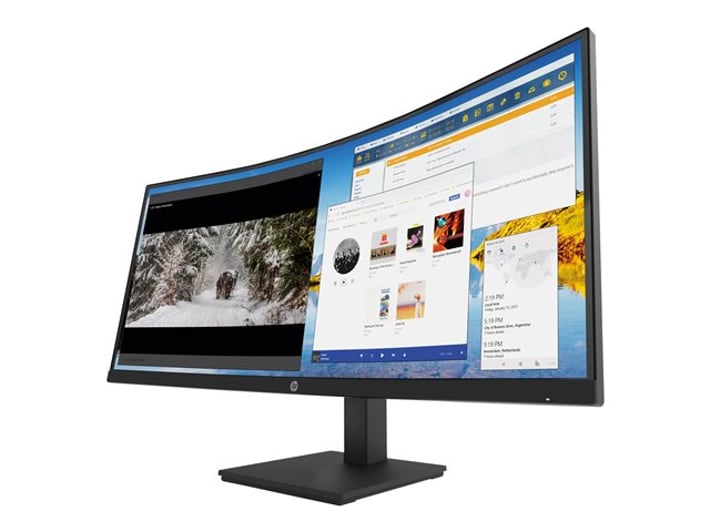 HP Монитор 34'', LED, 3440 x 1440, 250 cd/m2, 5 ms, HDMI, USB, черен