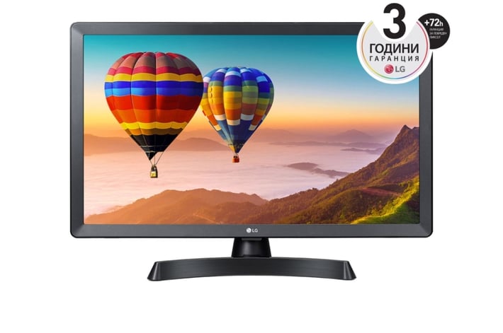 LG Монитор 24TN510S-PZ, 23.6'', LED, 1366 x 768, 200 cd/m2, 5 ms, HDMI, черен