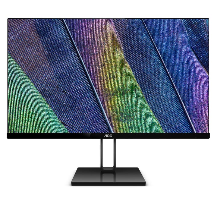 AOC Монитор 24V2Q, 23.6'', LED, 1920 x 1080, 250 cd/m2, 4 ms, HDMI, черен