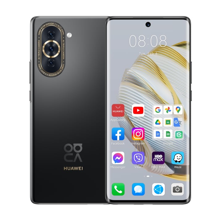 Huawei Смартфон Nova 10 Pro, Dual SIM, 256 GB, 8 GB RAM, 50 MP камера, 4500 mAh, 6.78'', черен