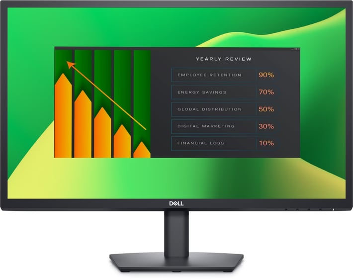 Dell Монитор E2423H, 23.8'', LED, 1920 x 1080, 250 cd/m2, 5 ms, VGA, черен