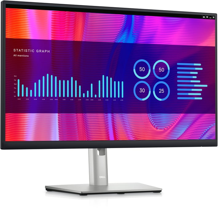 Dell Монитор P2423DE, 23.8'', LED, 2560 x 1440, 300 cd/m2, 8 ms, HDMI, USB, черен