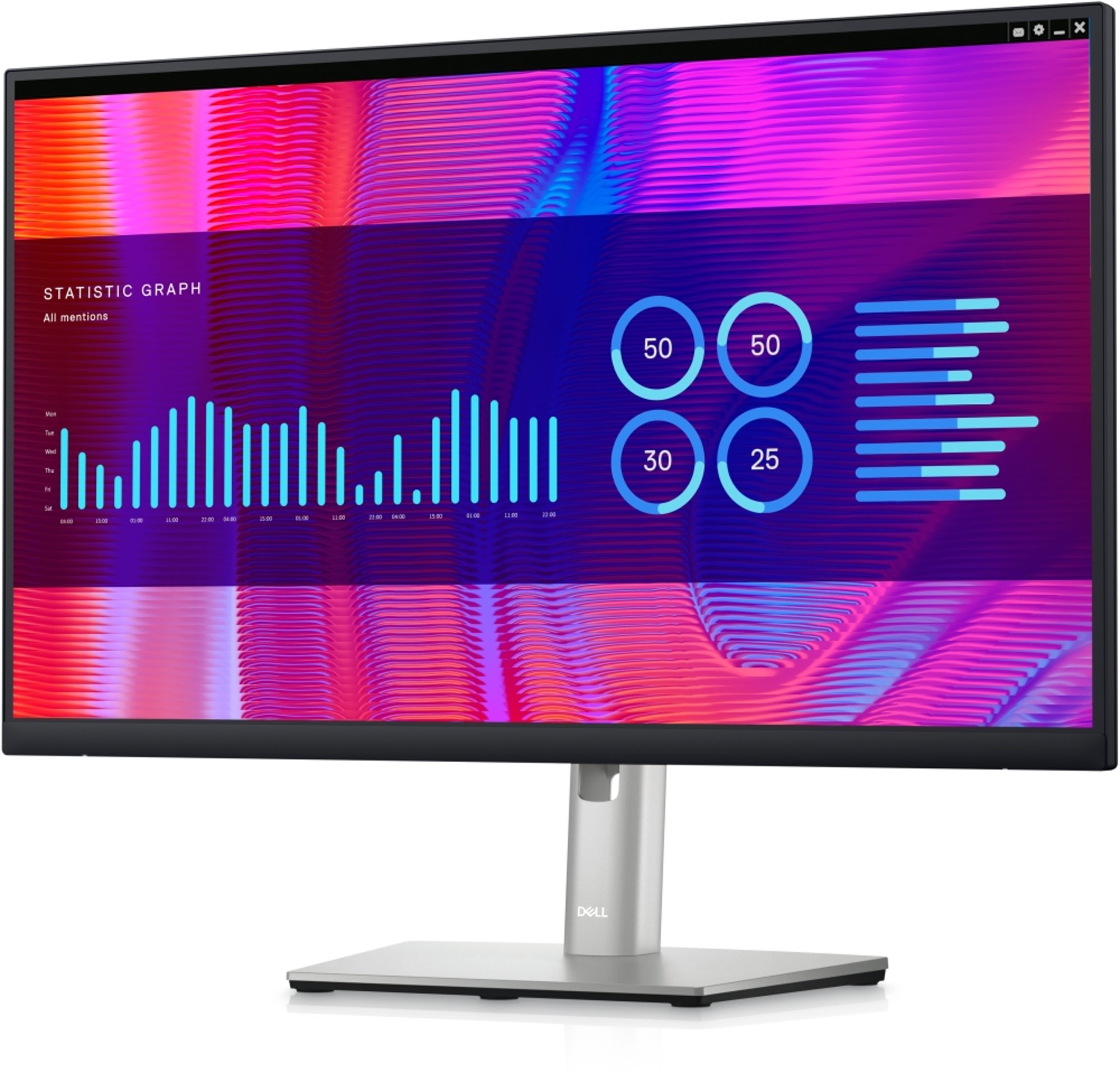 Dell Монитор P2423DE, 23.8'', LED, 2560 x 1440, 300 cd/m2, 8 ms, HDMI, USB, черен