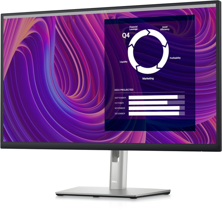 Dell Монитор P2723D, 27'', LED, 2560 x 1440, 350 cd/m2, 5 ms, HDMI, USB, черен