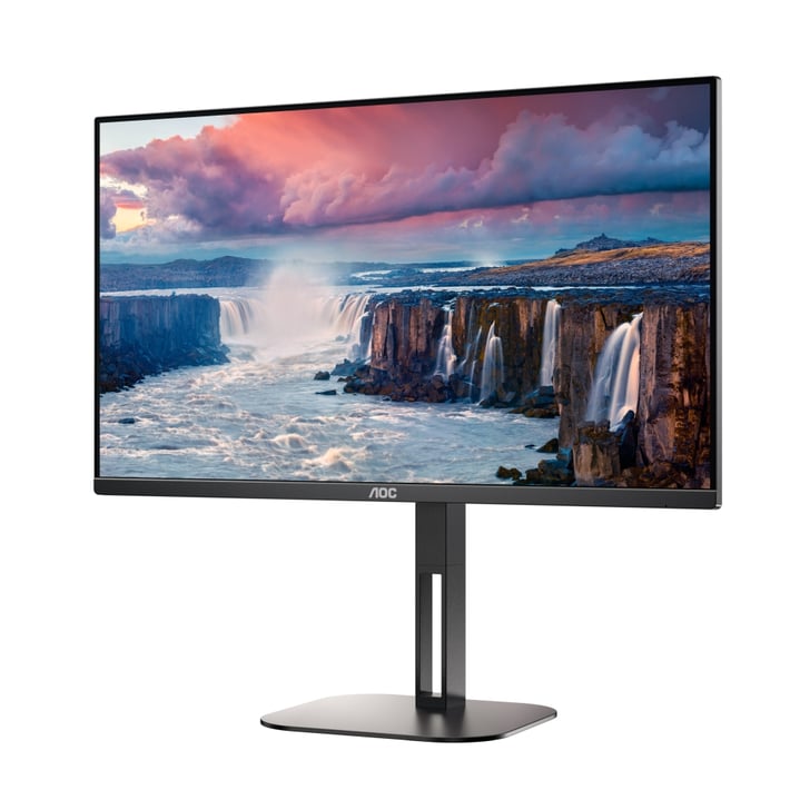 AOC Монитор 24V5C/BK, 23.8'', LED, 1920 x 1080, 300 cd/m2, 4 ms, HDMI, USB, черен